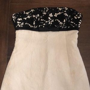 Michael Kors Black & White Dress with Lace Detail